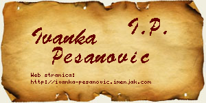 Ivanka Pešanović vizit kartica